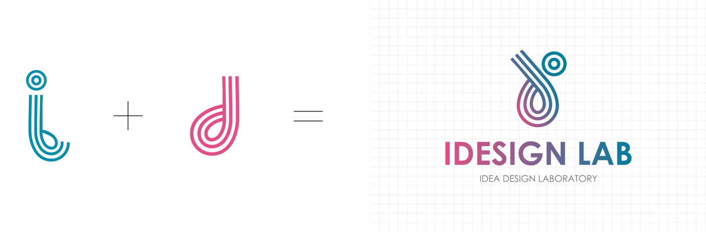 Idea의 i와 Design의 d가 합쳐져 아이디자인랩 로고가 됩니다
